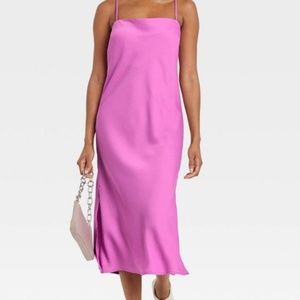 A New Day Apron Slip Dress in Pink Size S NWT